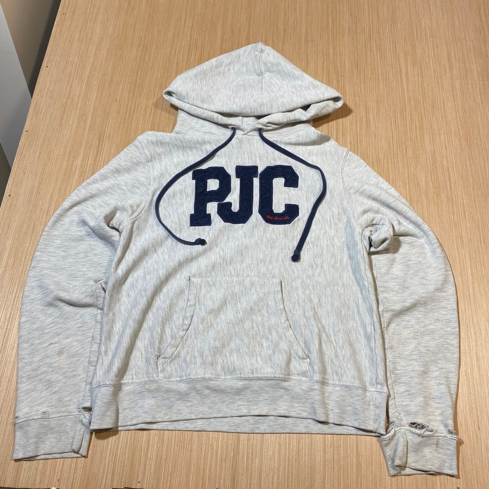 Polo Jeans Co Ralph Lauren PJC Distressed Hoodie Grey Large Women